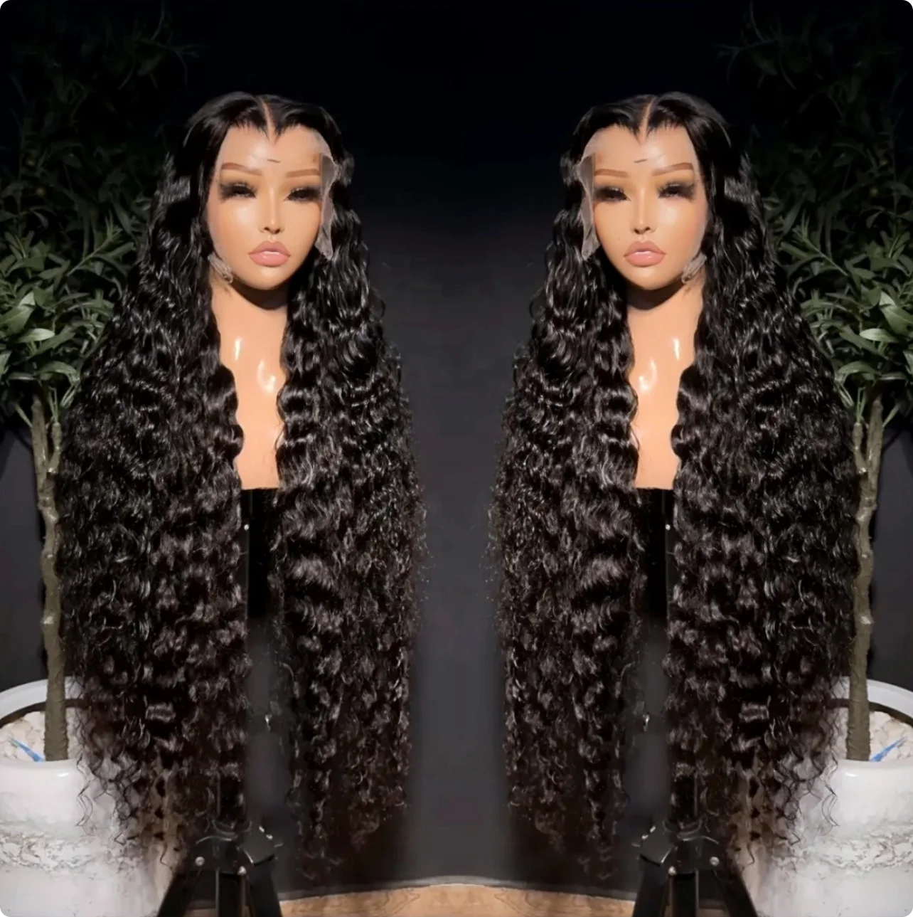 YELO RTS Burmese Curly Wave 13x4 Human Hair Indian Wig 200% Raw Virgin Hair Deep Curly Wig for Black Women Natural Wave