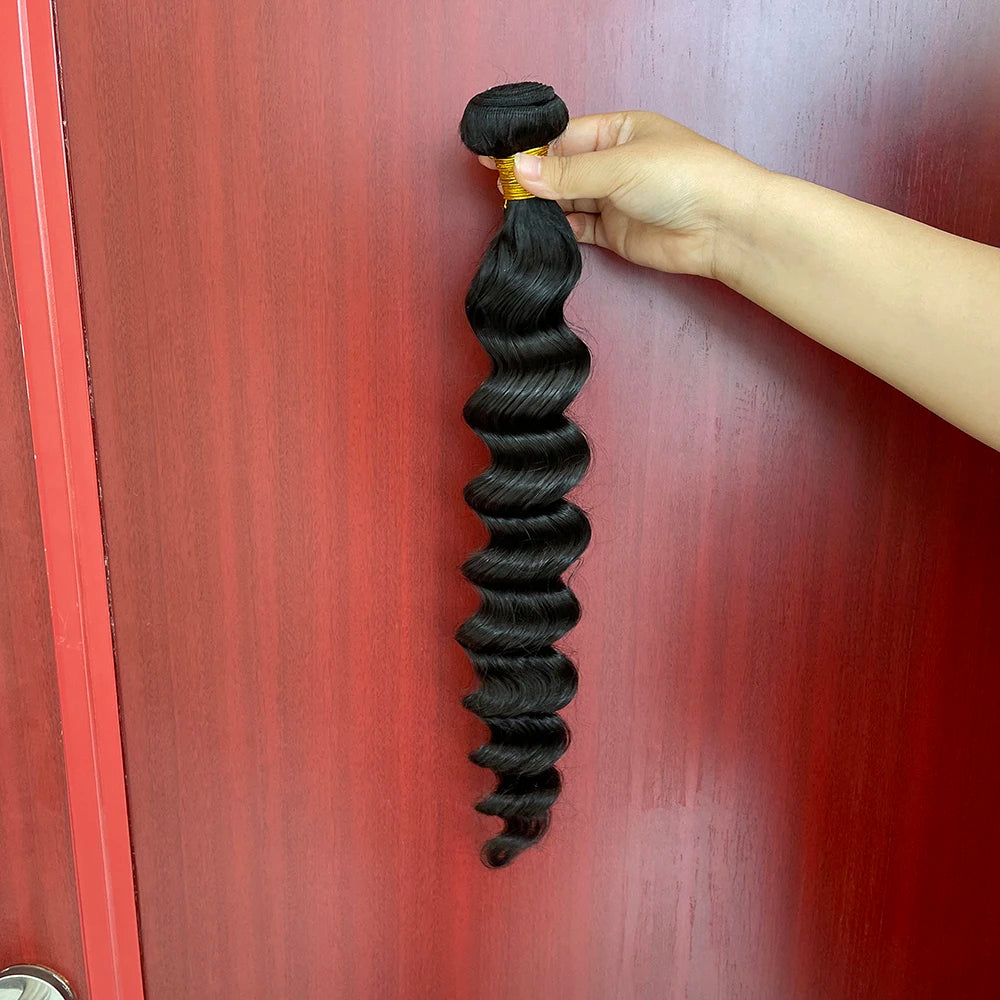 Human Hair Wave Bundles,Loose Deep Curly Body Wave Virgin Hair Hair Extension 100% Raw Virgin Brazilian 3 Pieces 8~30 Inch 10A