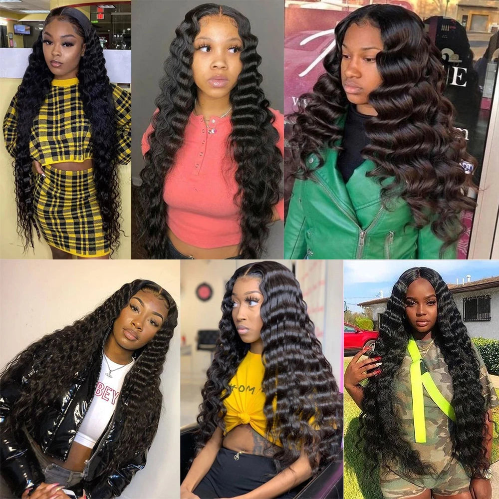 Human Hair Wave Bundles,Loose Deep Curly Body Wave Virgin Hair Hair Extension 100% Raw Virgin Brazilian 3 Pieces 8~30 Inch 10A