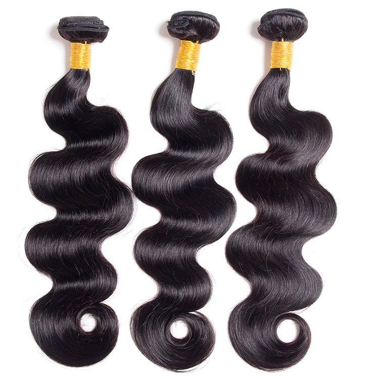 Wholesale 100% Mink Remy Human Hair Bundles with Closure Set Brazilian 30 Inch Body Wave Ready to Ship Hair Weaving Extension