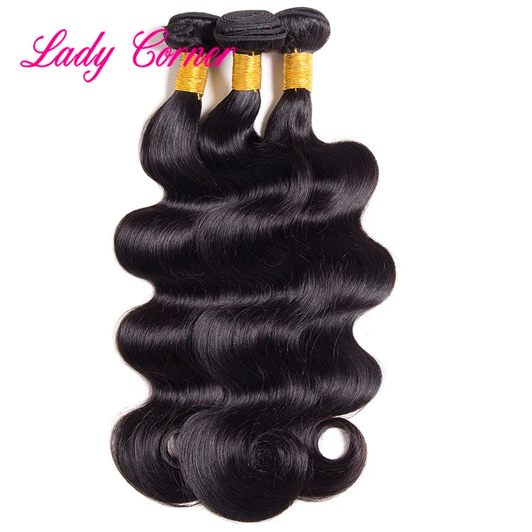 Wholesale 100% Mink Remy Human Hair Bundles with Closure Set Brazilian 30 Inch Body Wave Ready to Ship Hair Weaving Extension