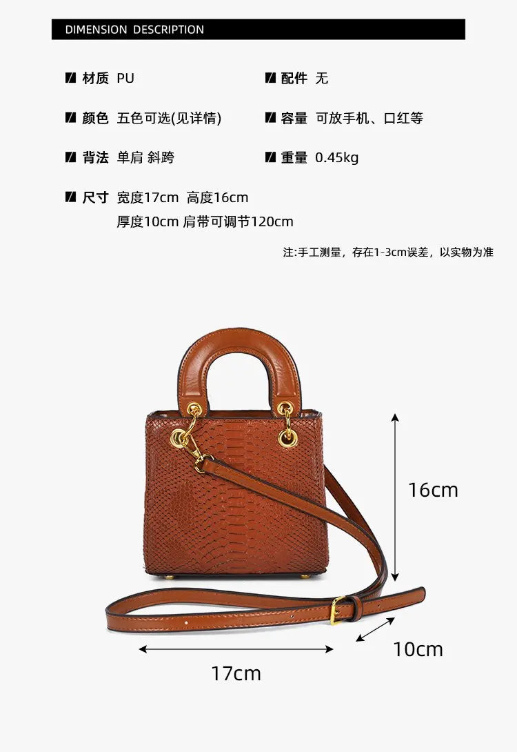 Elegant Crossbody Ladies Hand Bag High-end Luxury Leather Popular Classic Casual Simple Vintage Trendy Design Commuter Tote Bag