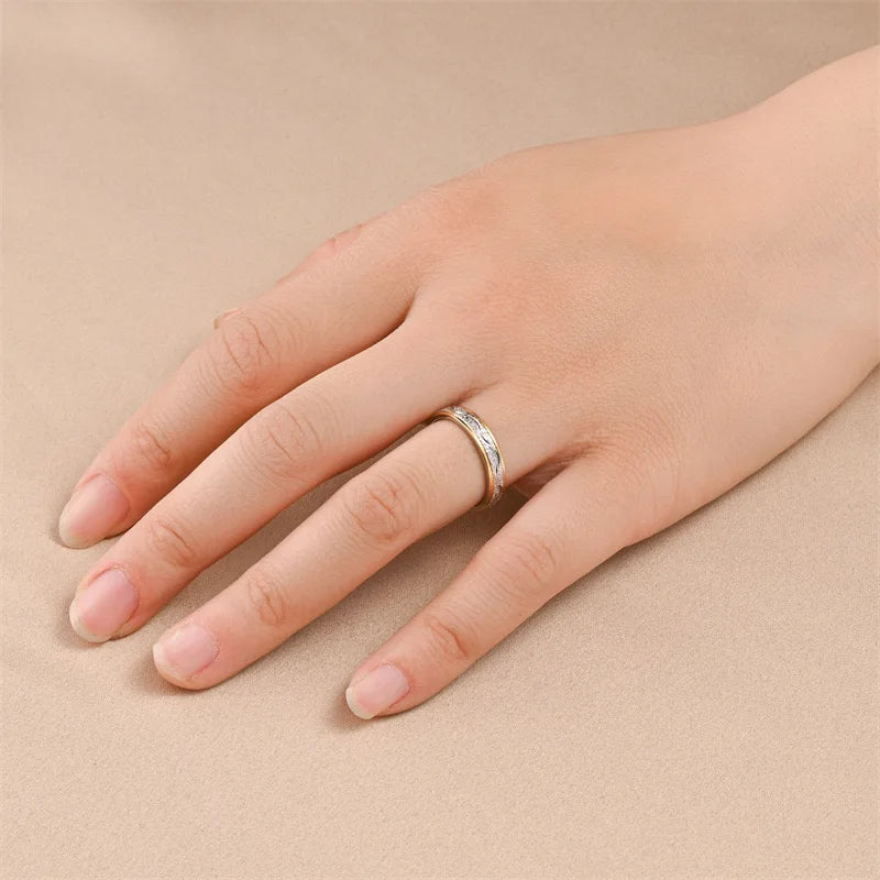 Hot Selling Stainless Steel Frosted Couple Rings For Women Men Jewelry Valentine's day Gifts Size 5-13