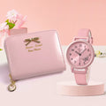 2pcs/set Women Watch and Wallet Quartz Wristwatch Women Watches Ladies Clock Coin Purse Friends Family Gift Valentine's Day