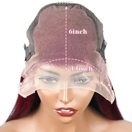 46 Inch 99J Deep Wave Wigs Highlight Colored 100% Human Hair 13x6 HD Transparent Lace Frontal Wigs Brazilian Hair Wigs For Women