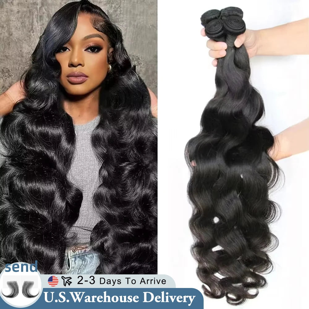 30 Inch Body Wave Bundles Human Hair 12A Brazilian Virgin Raw Hair Bundles 100% Human Hair Unprocessed Extensions Bundles Deals