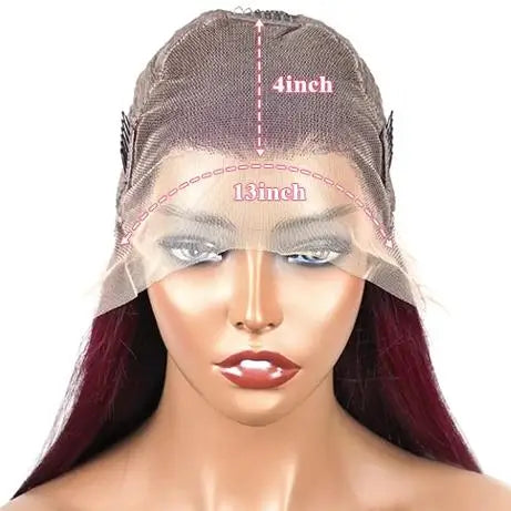 46 Inch 99J Deep Wave Wigs Highlight Colored 100% Human Hair 13x6 HD Transparent Lace Frontal Wigs Brazilian Hair Wigs For Women